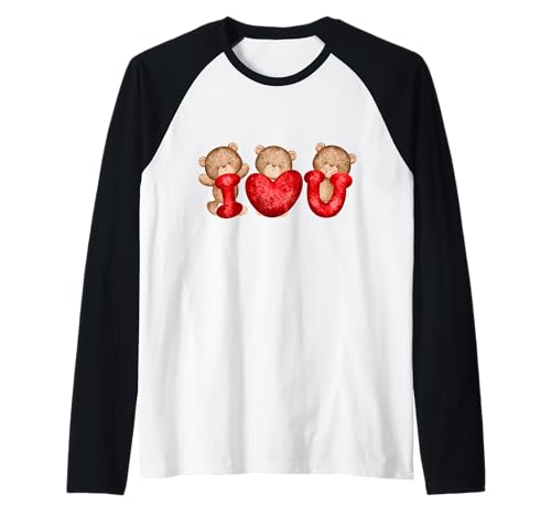 Süßes Panda mit Liebe, lustiges Unisex-Design für Männer und Frauen Raglan von Cute Panda With Love Funny unisex Design For Tee
