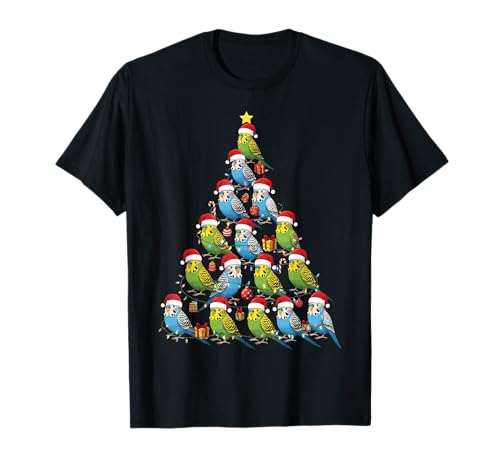 Weihnachtsmann für Wellensittiche, Vogelliebhaber, lustig, für Herren und Damen T-Shirt Weihnachtsmann für Wellensittiche, Vogelliebhaber, lustig, für Herren und Damen T-Shirt von Cute Parakeet Budgie Budgerigar Christmas Ornameno