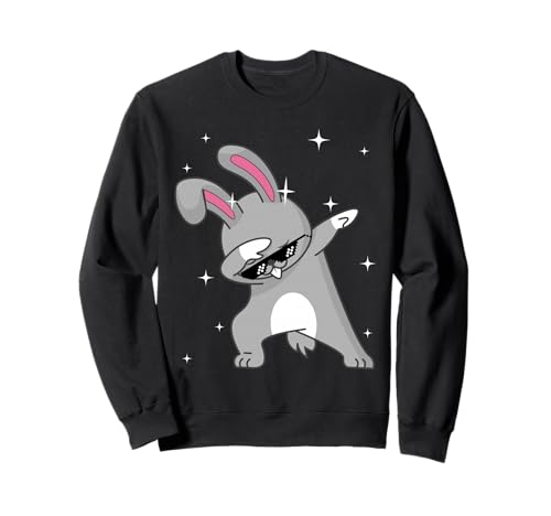 Men Women Kids Cool Rabbit Dabbing Animals Wildlife Parties Sweatshirt von Cute Pet Animal Lover Zoo Day Costume Theme Party