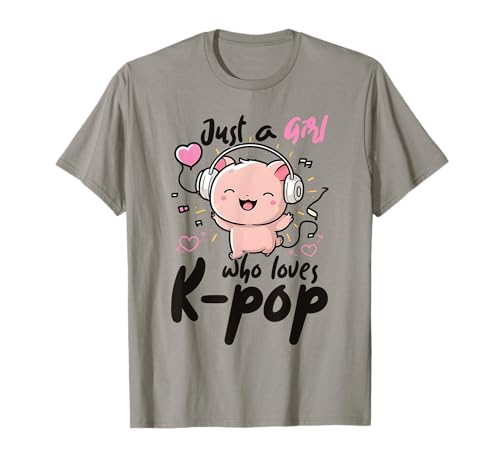 Nur ein Mädchen, das K Pop Pig Lover Merch K-Pop Fanartikel liebt T-Shirt von Cute Pig Kawaii K Pop Gifts Teen Girl
