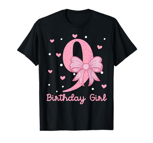 It's My 9th Birthday Kokette Rosa Schleife Mädchen Kinder Frauen T-Shirt It's My 9th Birthday Kokette Rosa Schleife Mädchen Kinder Frauen T-Shirt von Cute Pink Bow 9 Year Old Birthday Girl
