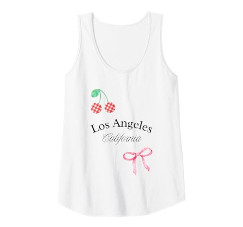 Damen Pink Ribbon, Design mit Kirschen aus Los Angeles, Kalifornien Tank Top Damen Pink Ribbon, Design mit Kirschen aus Los Angeles, Kalifornien Tank Top von Cute Pink Los Angeles California