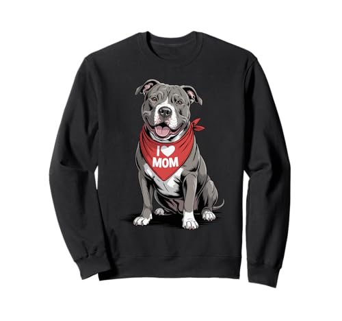 Ich Liebe Mama, Pitbull-Liebhaber, Hund, Muttertag Sweatshirt Ich Liebe Mama, Pitbull-Liebhaber, Hund, Muttertag Sweatshirt von Cute Pittie Mom Pitbull Dog Lover
