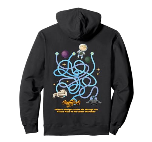 Astro Kid Labyrinth On Back Space Spielkunst für Kinder und Väter Pullover Hoodie von Cute Playmat outfits