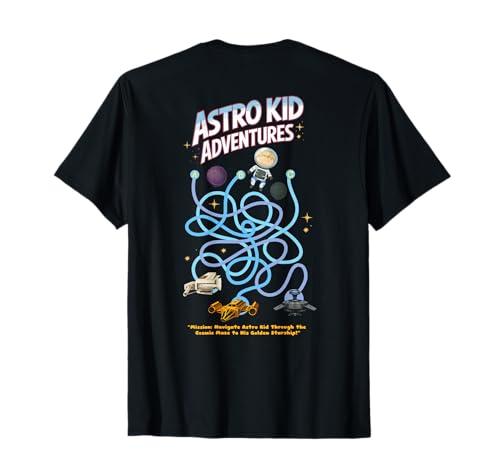 Astro Kid Labyrinth On Back Space Spielkunst für Kinder und Väter T-Shirt von Cute Playmat outfits