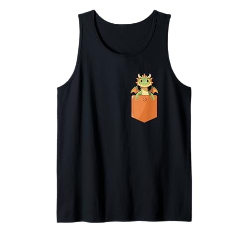 Drache in Einer Tasche, süßer Baby-Drache Tank Top von Cute Pocket Dragon Baby Fantasy Kids