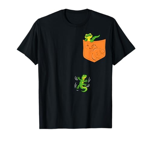 Gecko Lover Shirt | Niedliches Gecko Pocket Shirt für Kinder Gecko T-Shirt von Cute Pocket Gecko Shirts