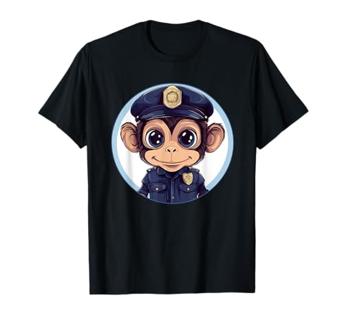 Bezaubernder Polizei-Affenoffizier für Kinder T-Shirt Bezaubernder Polizei-Affenoffizier für Kinder T-Shirt von Cute Police Officer Monkey Cartoon Fun