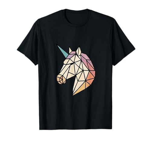 Niedliches Polygon-Einhorn-Tier, geeignet für Männer und Frauen. T-Shirt von Cute Polygon Products