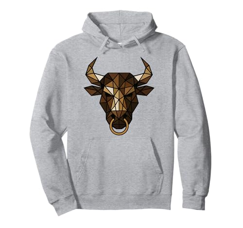 Niedliches Polygon-Minotaur-Tier, geeignet für Männer und Frauen. Pullover Hoodie von Cute Polygon Products