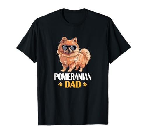 Mens Boys Funny Cool Sunglasses Pomeranian Dad Lover T-Shirt von Cute Pom Mom Gift Shirts & Hoodies
