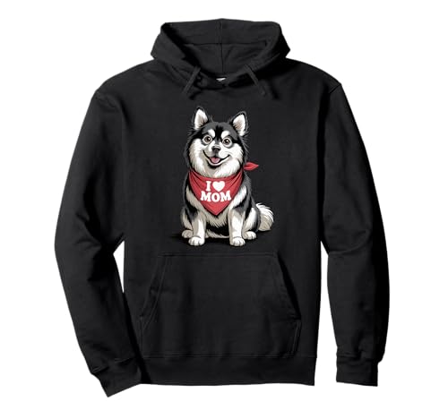 Ich Liebe Mama Pomsky Lover Dog Muttertag Pullover Hoodie von Cute Pomsky Mom Dog Lover