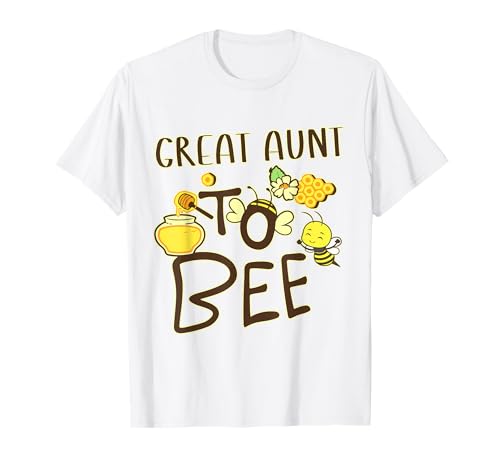 Great Aunt To Bee Baby Reveal Expecting Aunt Ankündigung T-Shirt von Cute Pregnancy Announcement Merchandise