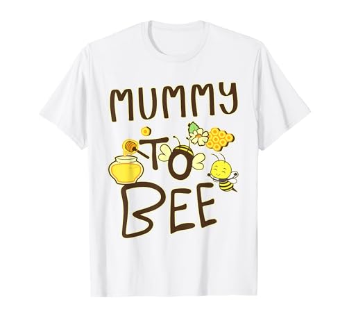 Mummy To Bee Baby Reveal Expecting Mum Ankündigung T-Shirt von Cute Pregnancy Announcement Merchandise
