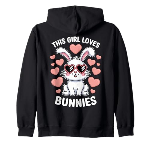 Dieses Mädchen liebt Hasen Kapuzenjacke Dieses Mädchen liebt Hasen Kapuzenjacke von Cute Rabbits Cool Bunny Design