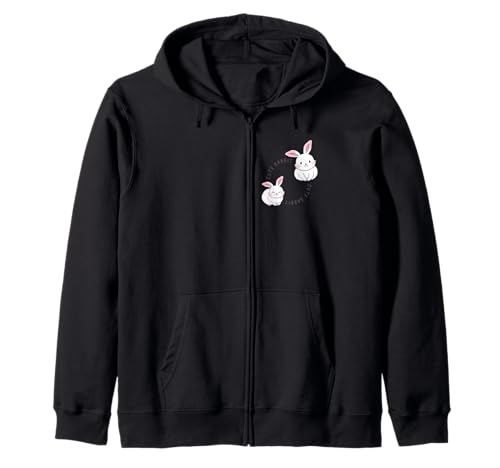 Niedliches Kaninchen-lustiges Unisex-Design für Männer Frauen Kinder T-Shirt Kapuzenjacke von Cute Rabbits Funny Unisex Design For Men Women Tee