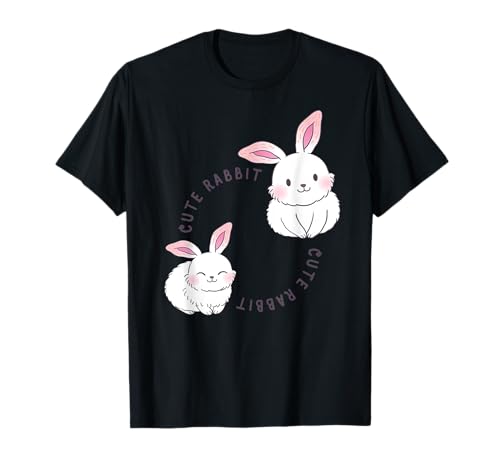 Niedliches Kaninchen-lustiges Unisex-Design für Männer Frauen Kinder T-Shirt T-Shirt von Cute Rabbits Funny Unisex Design For Men Women Tee