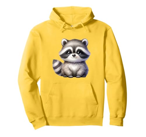 Kawaii Waschbär niedliches Tier-Cartoon-Design für Kinder Pullover Hoodie von Cute Raccoon Animal Designs for Kids