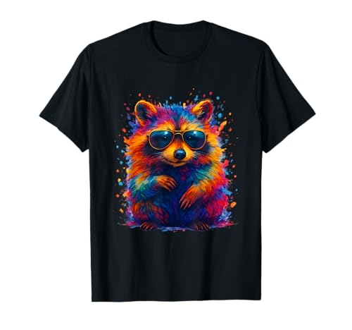 Buntes Waschbär mit Sonnenbrille Tier für Männer Frauen Kinder T-Shirt Buntes Waschbär mit Sonnenbrille Tier für Männer Frauen Kinder T-Shirt von Cute Raccoon Colorful Watercolor Animal Designs