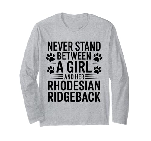Rhodesian Ridgeback Girl Lustiger Rhodesian Ridgeback Langarmshirt von Cute Rhodesian Ridgeback Girl Design