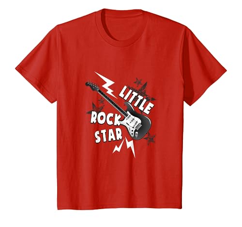 Kinder Little Rock Star Cute Rock n Roll Baby Rock Band Gitarre T-Shirt von Cute Rock n Roll Baby Rock Band Guitar Lover
