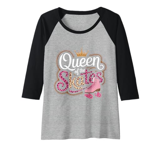 Damen Queen of The Rollschuhe Rollschuh-Rollschuh der 90er Raglan Damen Queen of The Rollschuhe Rollschuh-Rollschuh der 90er Raglan von Cute Roller Skating Girl Designs