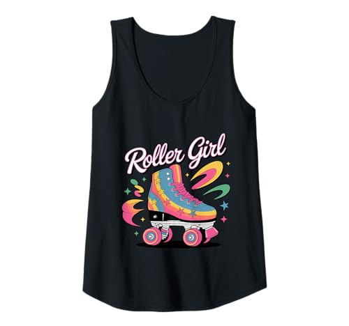 Damen Roller Girl Skater Roller Skating 70er 90er 80er Jahre Rollschuhe Tank Top Damen Roller Girl Skater Roller Skating 70er 90er 80er Jahre Rollschuhe Tank Top von Cute Roller Skating Girl Designs