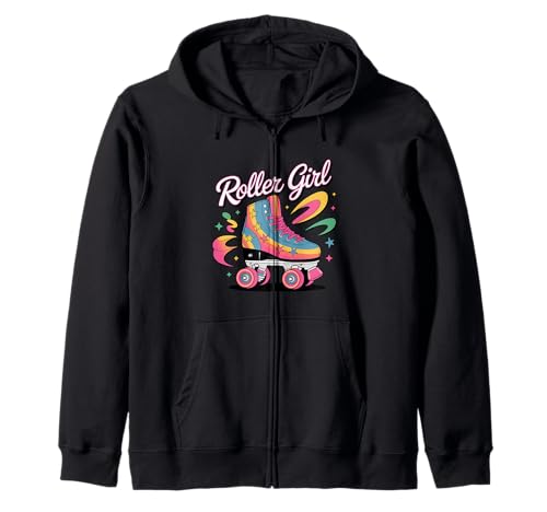 Roller Girl Skater Roller Skating 70er 90er 80er Jahre Rollschuhe Kapuzenjacke Roller Girl Skater Roller Skating 70er 90er 80er Jahre Rollschuhe Kapuzenjacke von Cute Roller Skating Girl Designs