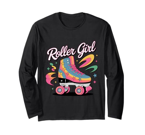 Roller Girl Skater Roller Skating 70er 90er 80er Jahre Rollschuhe Langarmshirt Roller Girl Skater Roller Skating 70er 90er 80er Jahre Rollschuhe Langarmshirt von Cute Roller Skating Girl Designs