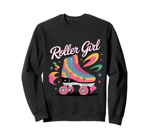 Roller Girl Skater Roller Skating 70er 90er 80er Jahre Rollschuhe Sweatshirt Roller Girl Skater Roller Skating 70er 90er 80er Jahre Rollschuhe Sweatshirt von Cute Roller Skating Girl Designs
