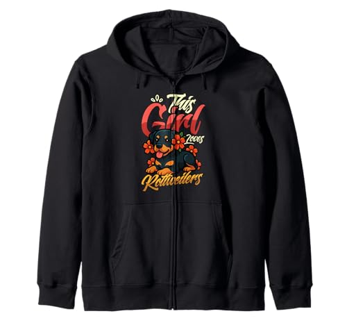 Dieses Mädchen liebt Rottweiler Dog Girls Rottweiler Kapuzenjacke Dieses Mädchen liebt Rottweiler Dog Girls Rottweiler Kapuzenjacke von Cute Rottweiler Designs for Girls & Women