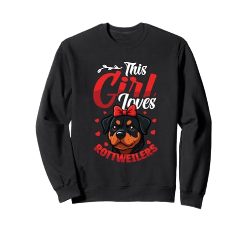 Dieses Mädchen liebt Rottweiler Dog Girls Rottweiler Sweatshirt Dieses Mädchen liebt Rottweiler Dog Girls Rottweiler Sweatshirt von Cute Rottweiler Designs for Girls & Women