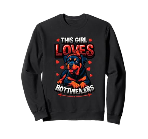 Dieses Mädchen liebt Rottweiler Dog Girls Rottweiler Sweatshirt Dieses Mädchen liebt Rottweiler Dog Girls Rottweiler Sweatshirt von Cute Rottweiler Designs for Girls & Women