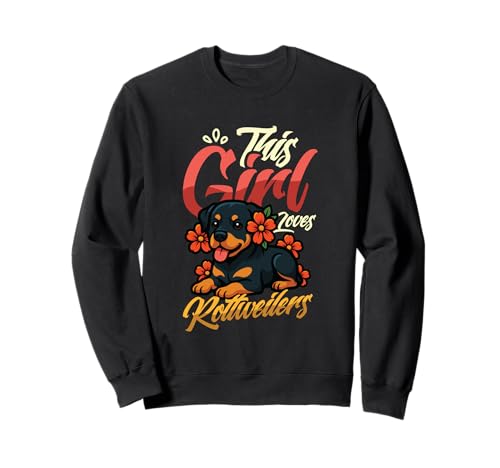 Dieses Mädchen liebt Rottweiler Dog Girls Rottweiler Sweatshirt Dieses Mädchen liebt Rottweiler Dog Girls Rottweiler Sweatshirt von Cute Rottweiler Designs for Girls & Women