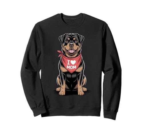 Ich Liebe Mama Rottweiler Lover Dog Muttertag Sweatshirt Ich Liebe Mama Rottweiler Lover Dog Muttertag Sweatshirt von Cute Rottweiler Mom Rottie Dog Lover