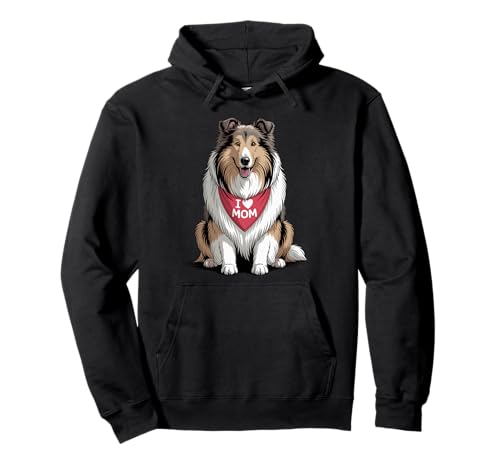 Ich Liebe Mama Rough Collie Lover Hund Muttertag Pullover Hoodie Ich Liebe Mama Rough Collie Lover Hund Muttertag Pullover Hoodie von Cute Rough Collie Mom Dog Lover