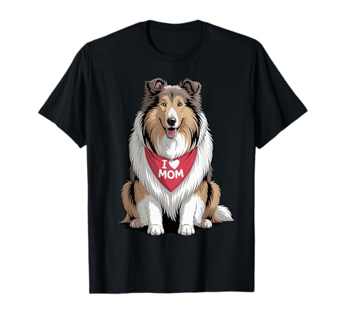 Ich Liebe Mama Rough Collie Lover Hund Muttertag T-Shirt Ich Liebe Mama Rough Collie Lover Hund Muttertag T-Shirt von Cute Rough Collie Mom Dog Lover