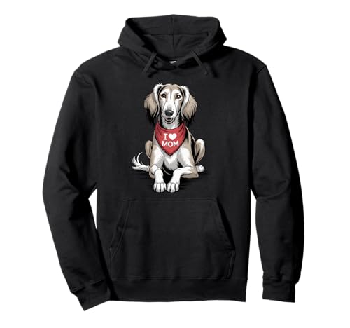 Ich Liebe Mama Saluki Lover Hund Muttertag Pullover Hoodie Ich Liebe Mama Saluki Lover Hund Muttertag Pullover Hoodie von Cute Saluki Mom Dog Lover