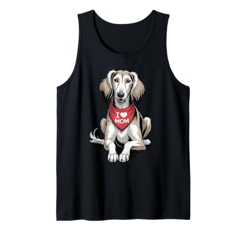 Ich Liebe Mama Saluki Lover Hund Muttertag Tank Top von Cute Saluki Mom Dog Lover