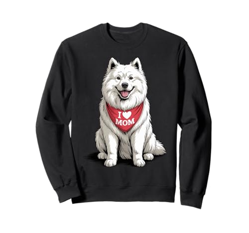 Ich Liebe Mama Samoyed Lover Dog Muttertag Sweatshirt Ich Liebe Mama Samoyed Lover Dog Muttertag Sweatshirt von Cute Samoyed Mom Dog Lover
