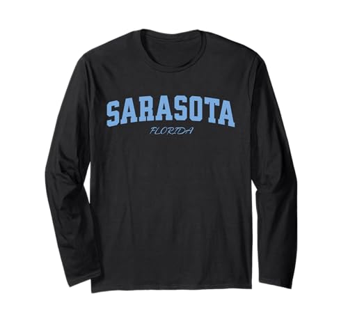 Sarasota Florida, Light Blue Varsity Top for Women & Girls Langarmshirt Sarasota Florida, Light Blue Varsity Top for Women & Girls Langarmshirt von Cute Sarasota Apparel with Coastal Charm