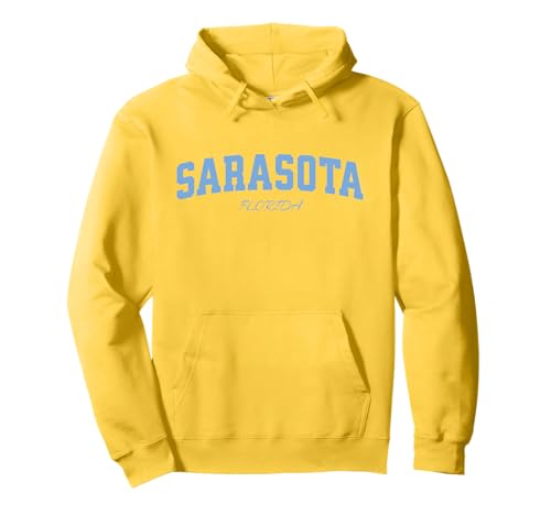 Sarasota Florida, Light Blue Varsity Top for Women & Girls Pullover Hoodie von Cute Sarasota Apparel with Coastal Charm