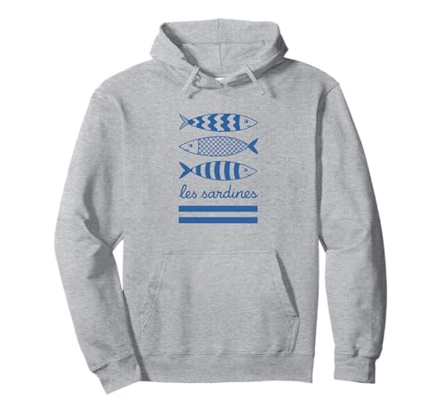 Les Sardines French Nautical Fish Damen Sardinen Pullover Hoodie Les Sardines French Nautical Fish Damen Sardinen Pullover Hoodie von Cute Sardines Tees