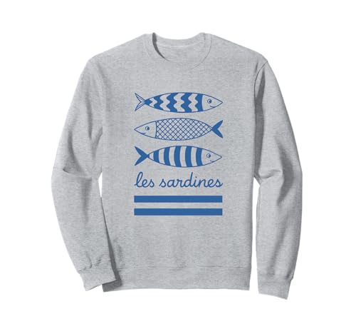 Les Sardines French Nautical Fish Damen Sardinen Sweatshirt von Cute Sardines Tees