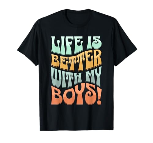 Das Leben ist Besser mit Meinen Jungs, lustige lässige Idee für Mama T-Shirt Das Leben ist Besser mit Meinen Jungs, lustige lässige Idee für Mama T-Shirt von Cute Saying Shirts for Mom of Sons