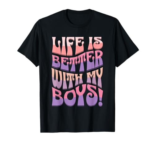 Das Leben ist Besser mit Meinen Jungs, lustige lässige Idee für Mama T-Shirt Das Leben ist Besser mit Meinen Jungs, lustige lässige Idee für Mama T-Shirt von Cute Saying Shirts for Mom of Sons