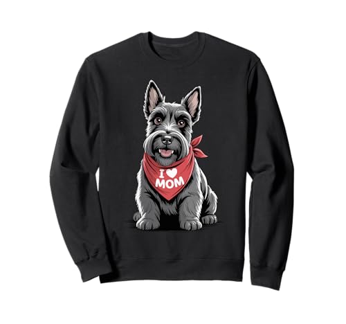 Ich Liebe Mama Scottish Terrier Lover Dog Muttertag Sweatshirt von Cute Scottish Terrier Mom Scottie Dog Lover