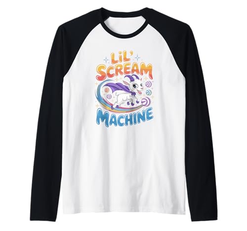 Lil Scream Machine Süße Ziege Halloween Kinder Raglan Lil Scream Machine Süße Ziege Halloween Kinder Raglan von Cute Screaming Goat Halloween Kids Kawaii