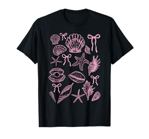 Coquette Bow Seashell Hawaii Girly Passender Urlaub für Familien T-Shirt Coquette Bow Seashell Hawaii Girly Passender Urlaub für Familien T-Shirt von Cute Seashell Coquette Bow Hawaii Vacation Family