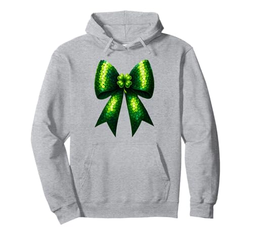 St. Patricks Day Lucky Green Shamrock Kokette Schleife Frauen Kinder Pullover Hoodie St. Patricks Day Lucky Green Shamrock Kokette Schleife Frauen Kinder Pullover Hoodie von Cute Shamrock Coquette Bow Girls Women Apparel